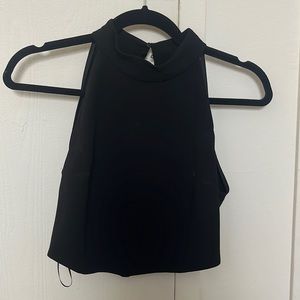 Zara Cropped mock neck sleeveless top